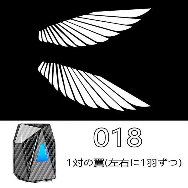LF かわいい キャラクター 動的投射ランプ 車用品 2個入