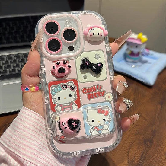 LF イヤホンKT 化粧鏡付きスマホケース 携帯電話ケース 粘着式スマホホルダー付き