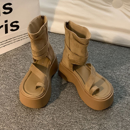 LF トングサンダル ショートブーツ パンツブーツ 7cm厚底