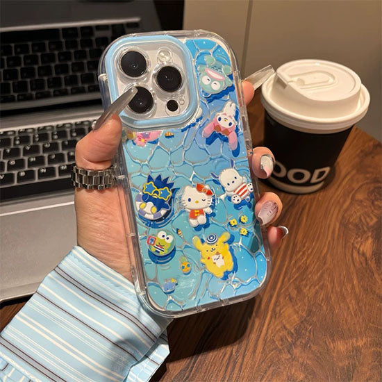 LF 可愛い サンリオ スマホケース 携帯電話ケース 折り畳み式スタンド付き