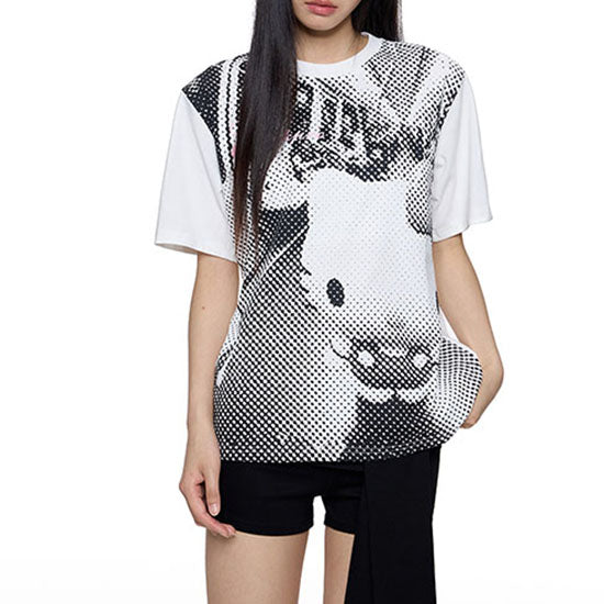 LF04 カジュアル ハローキティ 半袖Tシャツ プリント おしゃれ トップス 二つの長さ