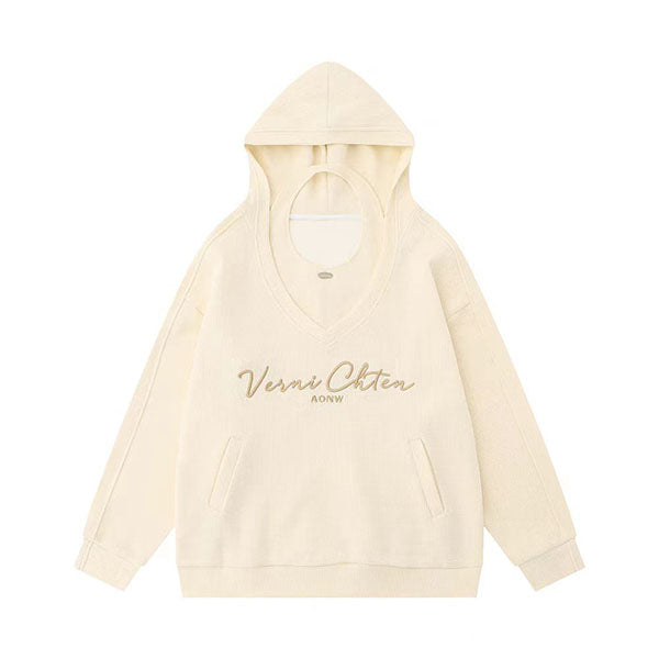 LF  アメリカンレトロ  フード付きパーカー  スウェット  ゆったり  ツーピースセット Anne