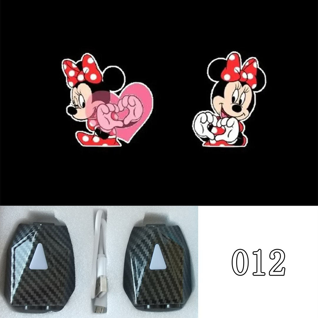 LF  かわいい  キャラクター  動的投射ランプ  車用品  2個入