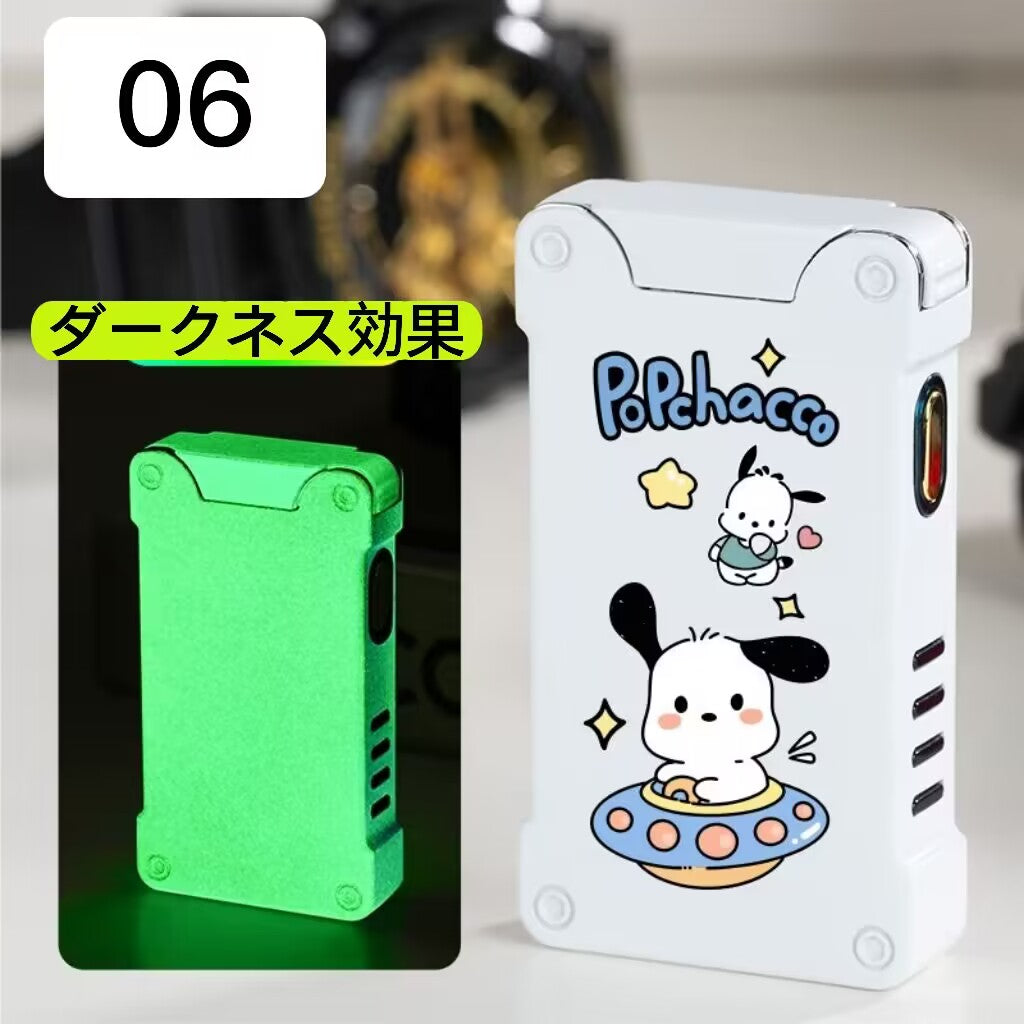 YQQ USB充電ライター 電気ライター  ルミナス＋愛の投影