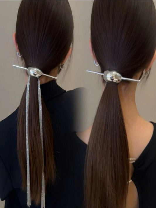 XYW ロングフリンジ ヘアアクセサリー 髪飾り 取り外し可能なタッセル １つ物は２つの使い方