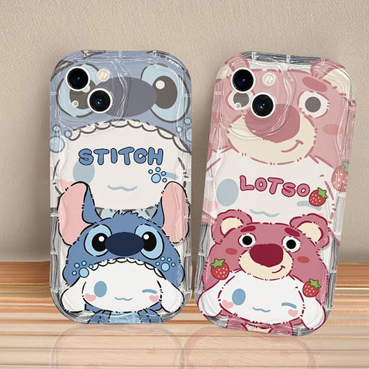 LF  かわいい  シナモロール  スマホケース  携帯電話ケース  ウエーブパターン