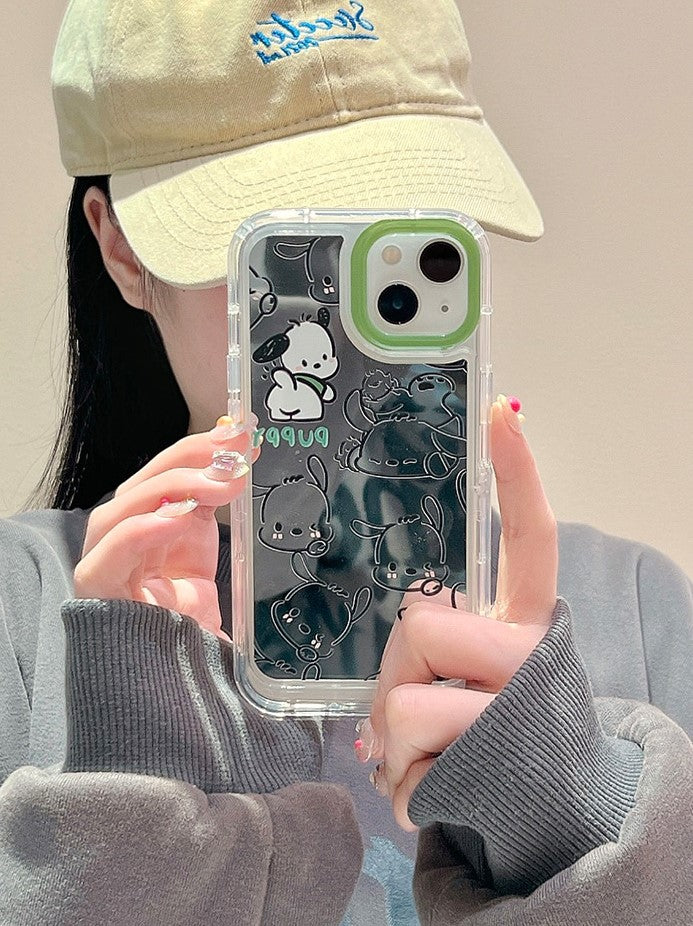 YQQ クリエイティブで可愛い ポチャッコ  携帯電話ケース +隠しブラケット