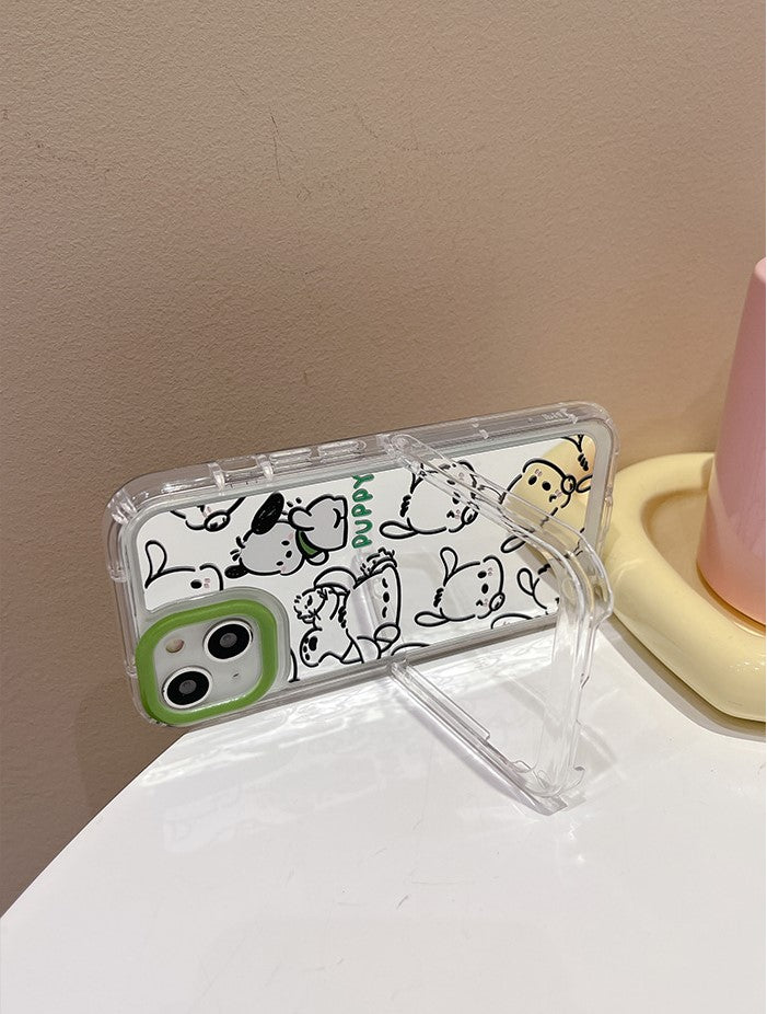 YQQ クリエイティブで可愛い ポチャッコ  携帯電話ケース +隠しブラケット
