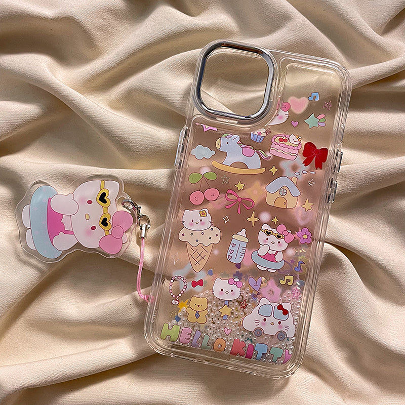 LF  可愛いサンリオ  流れるパール  スマホケース  携帯電話ケース
