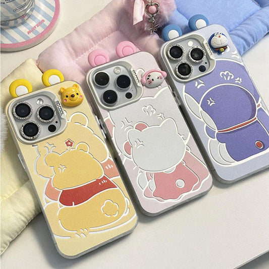 LF  キャラクター  怒る  プーさん  Hello Kitty  ドラえもん スマホケース  携帯電話ケース