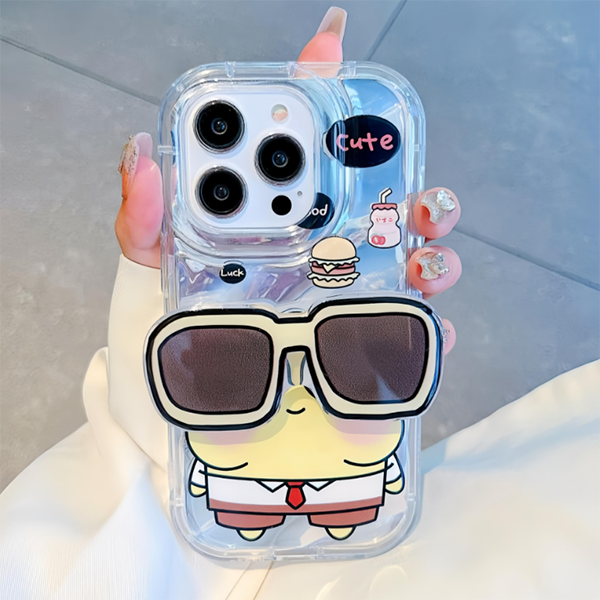 LF  サングラス  スポンジボブ & パトリック  スマホケース  携帯電話ケース  粘着式スマホホルダー付き