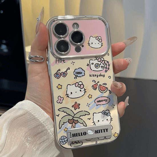 LF  かわいい  スマホケース  粘着式スマホホルダー付き   携帯電話ケース