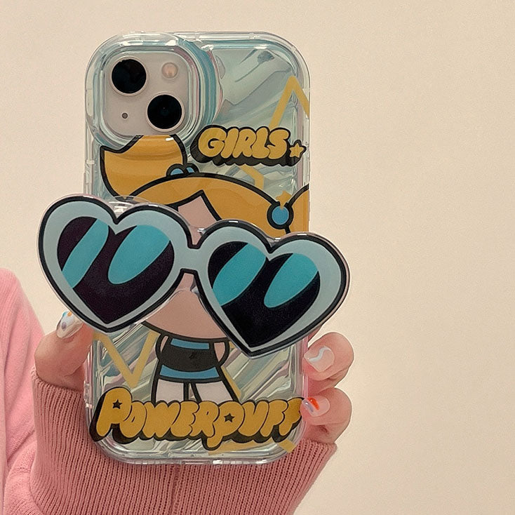 LF  サングラス  パワーパフガールズ  スマホケース  携帯電話ケース  粘着式スマホホルダー付き