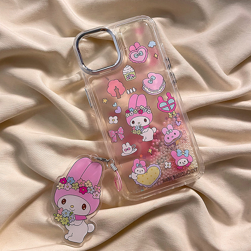 LF  可愛いサンリオ  流れるパール  スマホケース  携帯電話ケース