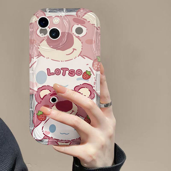LF  かわいい  シナモロール  スマホケース  携帯電話ケース  ウエーブパターン