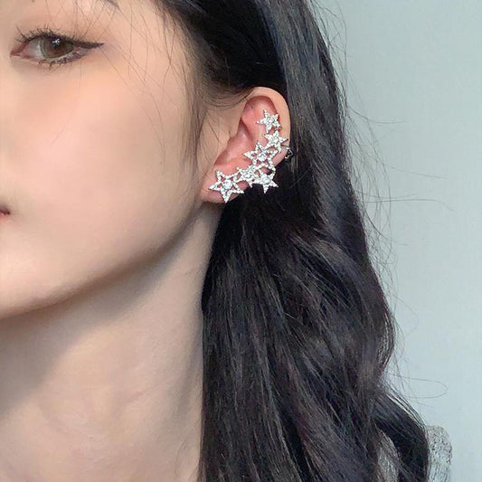 YQQ  アシンメトリー  スターイヤーカフー  キラキラピアス  かっこいい