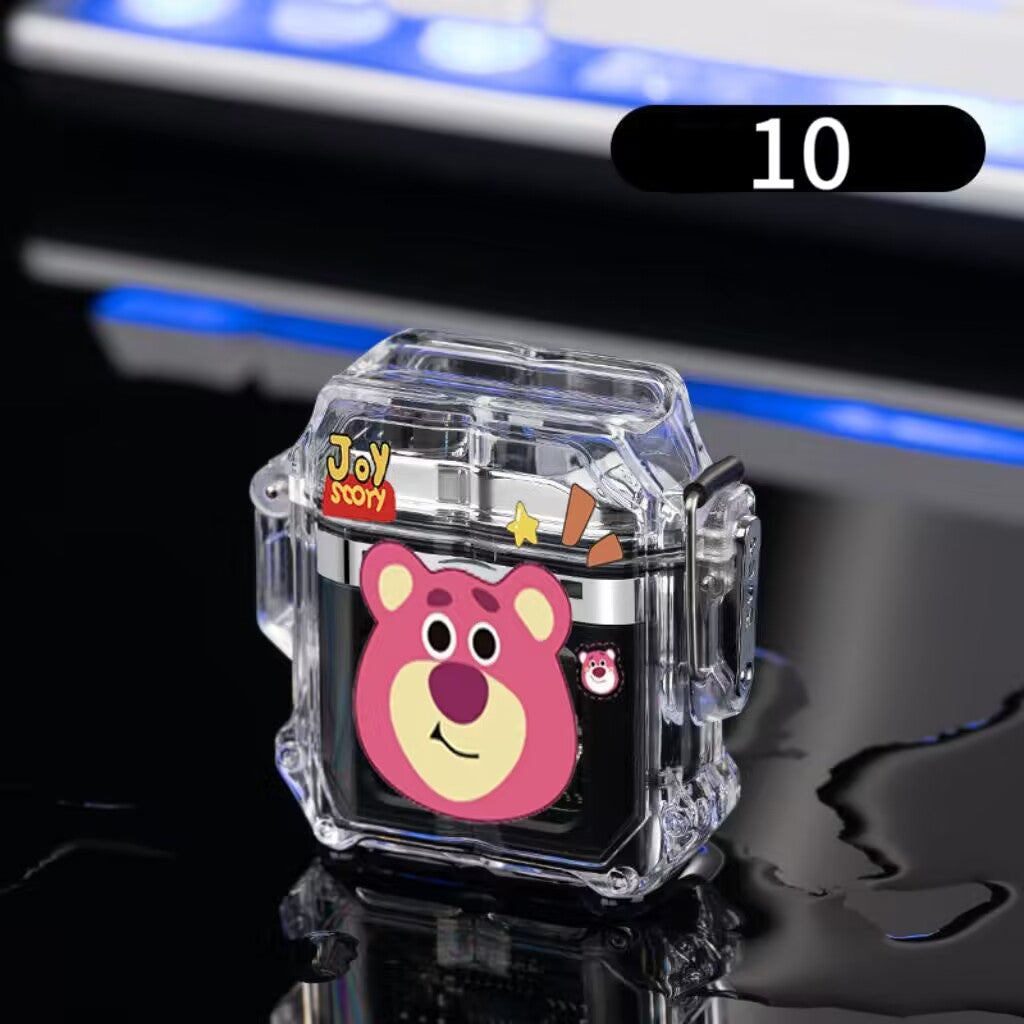 YQQ  キャラクター  可愛い USB充電  電子ライター  防風 防水 電気ライター