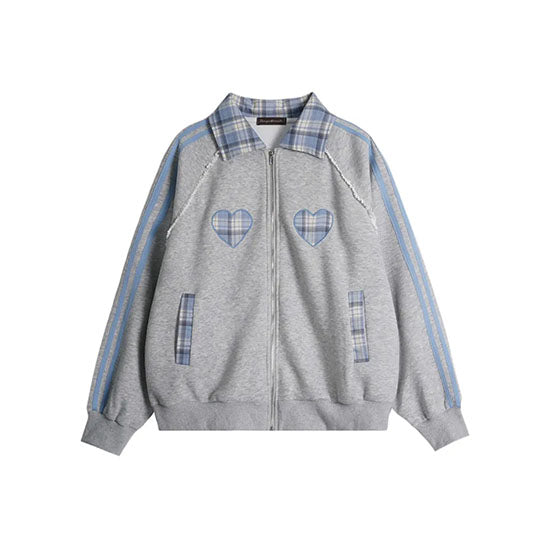 LF04  ハートパッチ刺繍  パーカーセット  カジュアル  スポーツ  ファッション