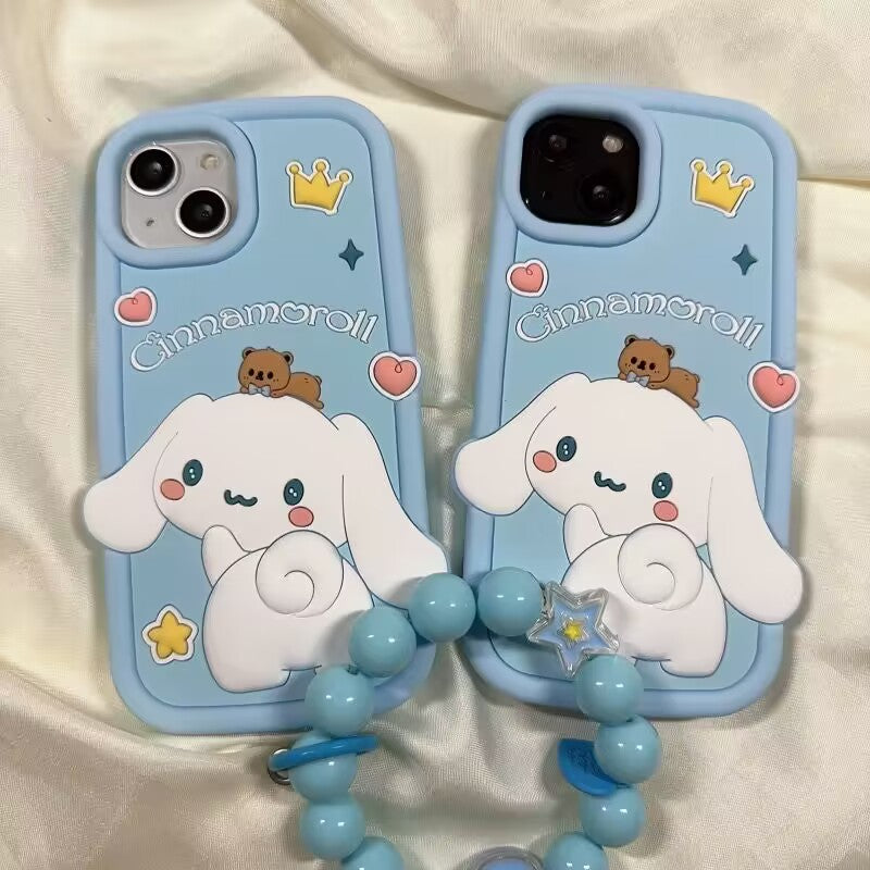 YQQ  可愛いサンリオ  シリコーン素材 スマホケース  携帯電話ケース