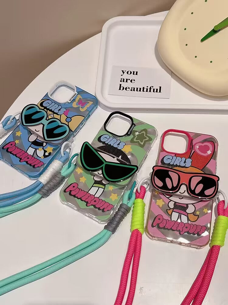 YQQ  可愛い  パワーパフガールズ  スマホケース  携帯電話ケース