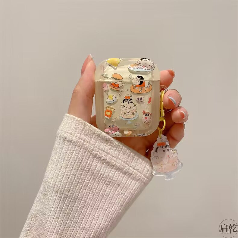 YQQ かすかべ防衛隊 スマホケース    ヤホンケース  Airpodsケース