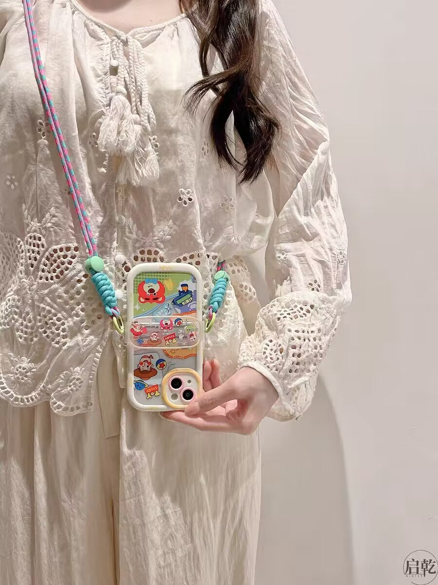YQQ 可愛い  トイ・ストーリー  スマホケース  携帯電話ケース  クランプ式ストラップ
