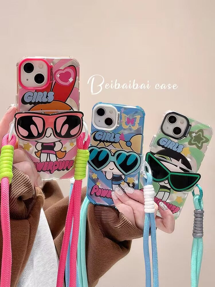 YQQ  可愛い  パワーパフガールズ  スマホケース  携帯電話ケース