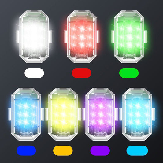 XYW  車載フラッシュライト ロックライト 飛行機フラッシュ USB充電 リモコンタイプ---2個入