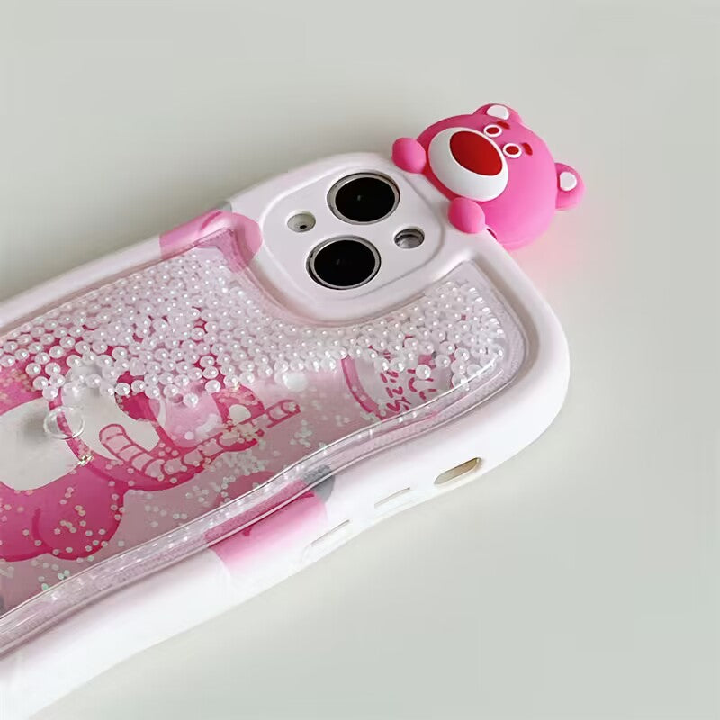 YQQ  可愛い ロッツォ  流れるパール  スマホケース  携帯電話ケース