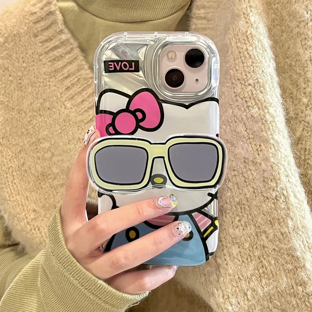 LF  サングラス  しんちゃん  ハローキティ  スマホケース  携帯電話ケース  粘着式スマホホルダー付き