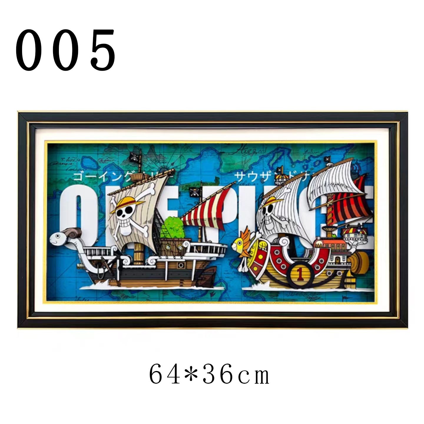 ONE PIECE  ワンピース  3D 四皇七武海 立体絵 飾り 絵飾り 壁飾り