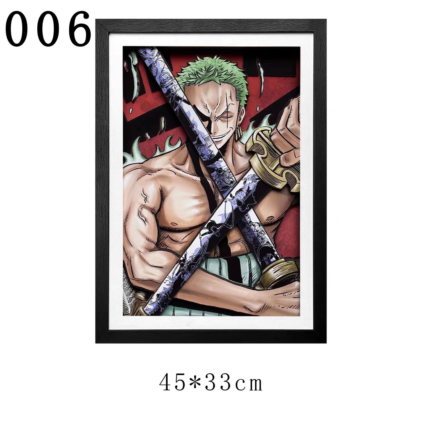 ONE PIECE  ワンピース  3D 四皇七武海 立体絵 飾り 絵飾り 壁飾り