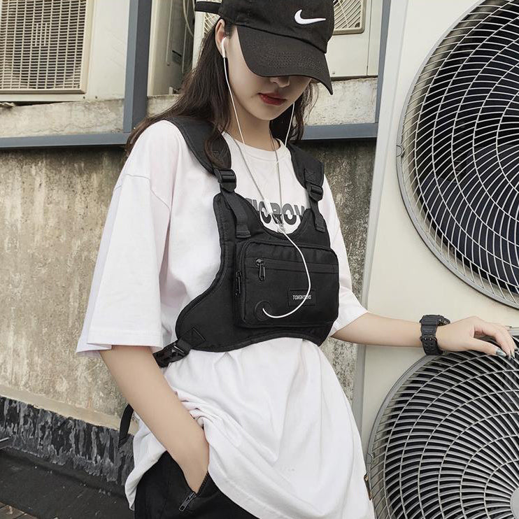 LF  ユニセックス  ベスト型バッグ  カジュアル  トレンドファッション