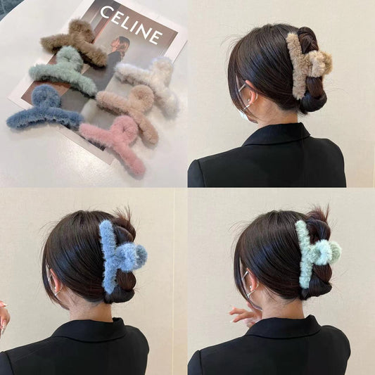 YQQ  6点セットもこもこヘアピン ヘアアクセ  クリップアレンジ