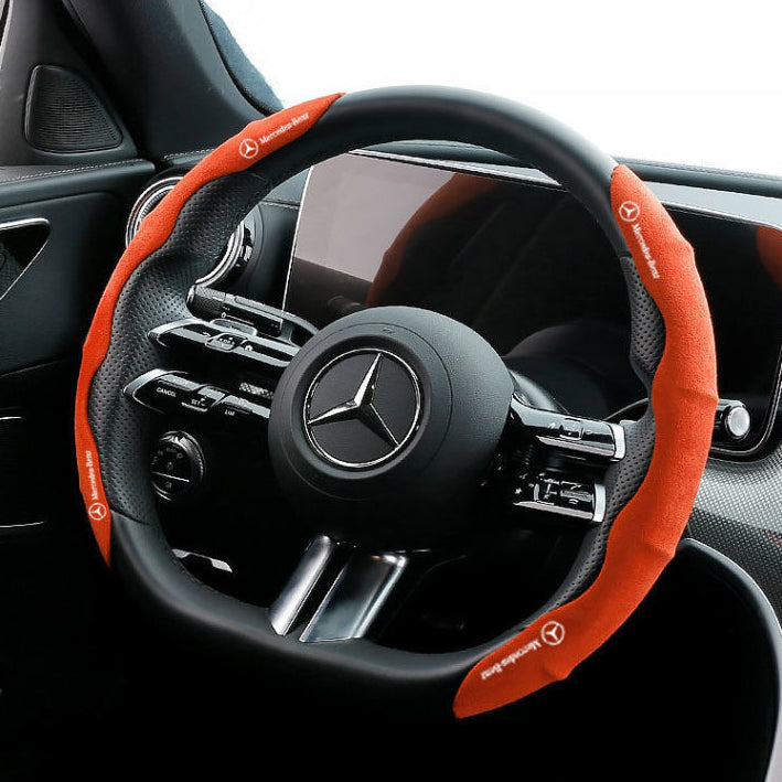 XYW  【マットタイプ】ステアリングホイールカバー スエード  滑り止め吸湿 車種別専用ステアリングカバー