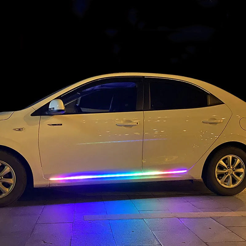 LF  カードア7色ランニングライト  自動車ドアサイドランプ LEDシャシーライト-USB