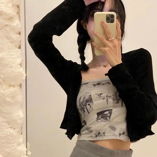 XYW  春夏  薄手ニット  カーディガン  着やせ  大人カジュアル