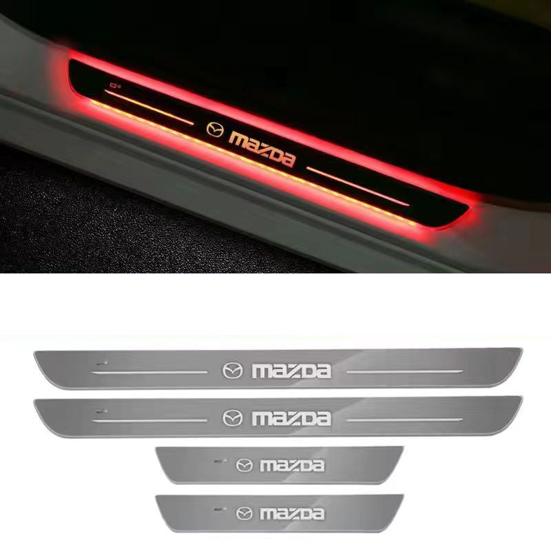 XYW  車載用アンビエントライト  フロントドア リヤドア ライト  ワイヤレスセンサーLEDライト【七彩流光/多色切り替え】