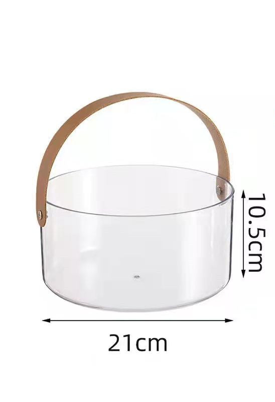 ZHH ピクニック用 キッチン用 透明果物野菜かご  ファッショナブルでシンプルで上品です