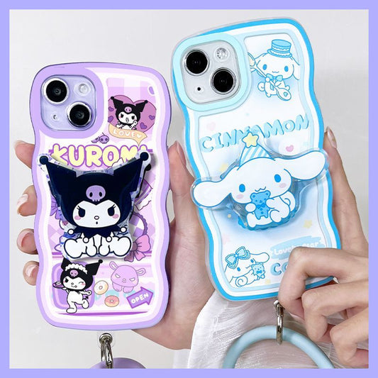 LF スマホケース  かわいい  携帯電話ケース 粘着式スマホホルダー付き