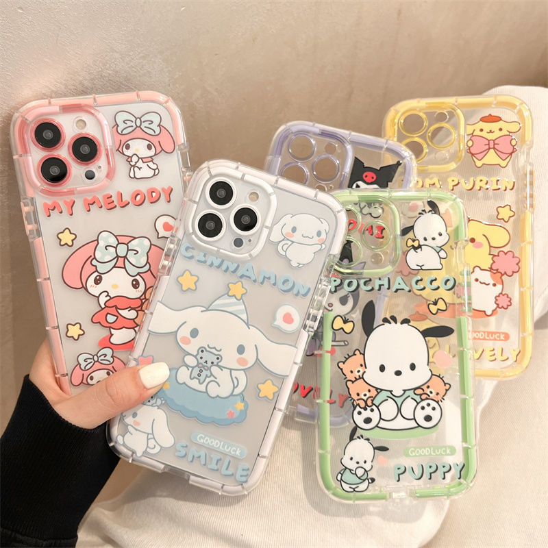 LF  サンリオ スマホケース  シリカゲル  携帯電話ケース  エアバッグ 転倒防止ケース