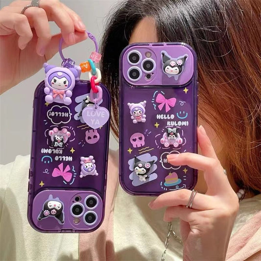 LF  立体クロミ スマホケース  携帯電話ケース  化粧鏡  スタンド