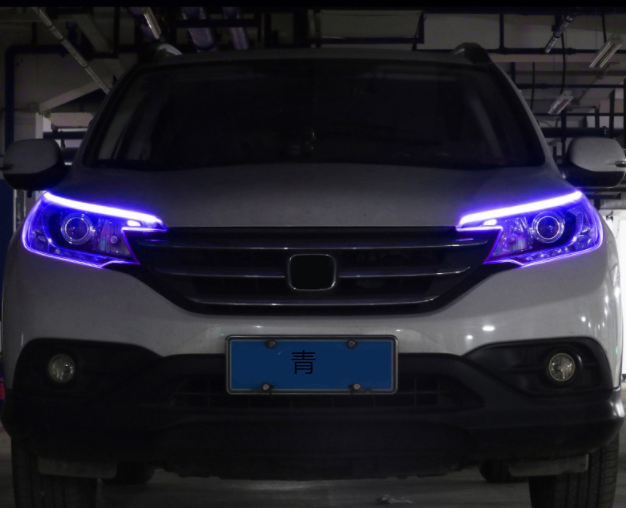 XYW 超人気 LED自動車 超薄型ライトガイド   レインボー   流水ターンシグナルランプ