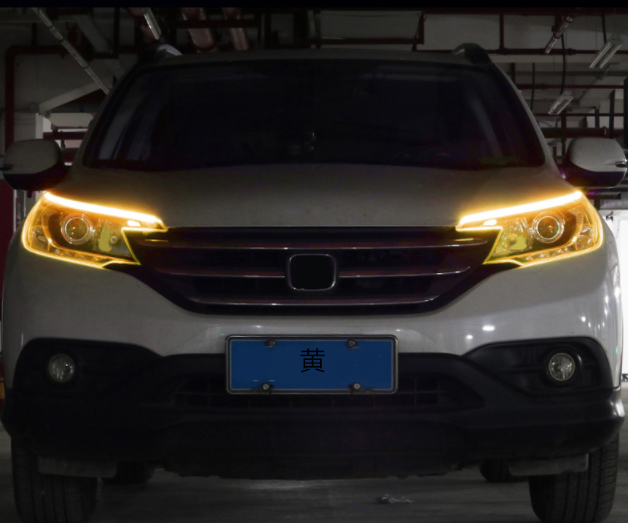 XYW 超人気 LED自動車 超薄型ライトガイド   レインボー   流水ターンシグナルランプ
