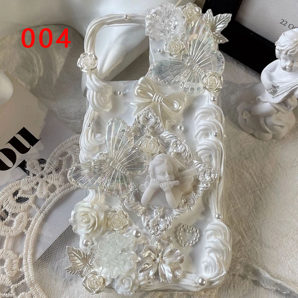 OL バロック風 天使 花 ホイップ携帯ケース 完成品
