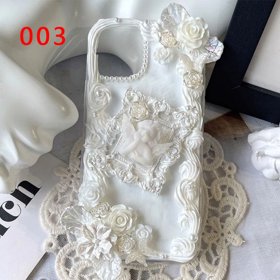 OL バロック風 天使 花 ホイップ携帯ケース 完成品