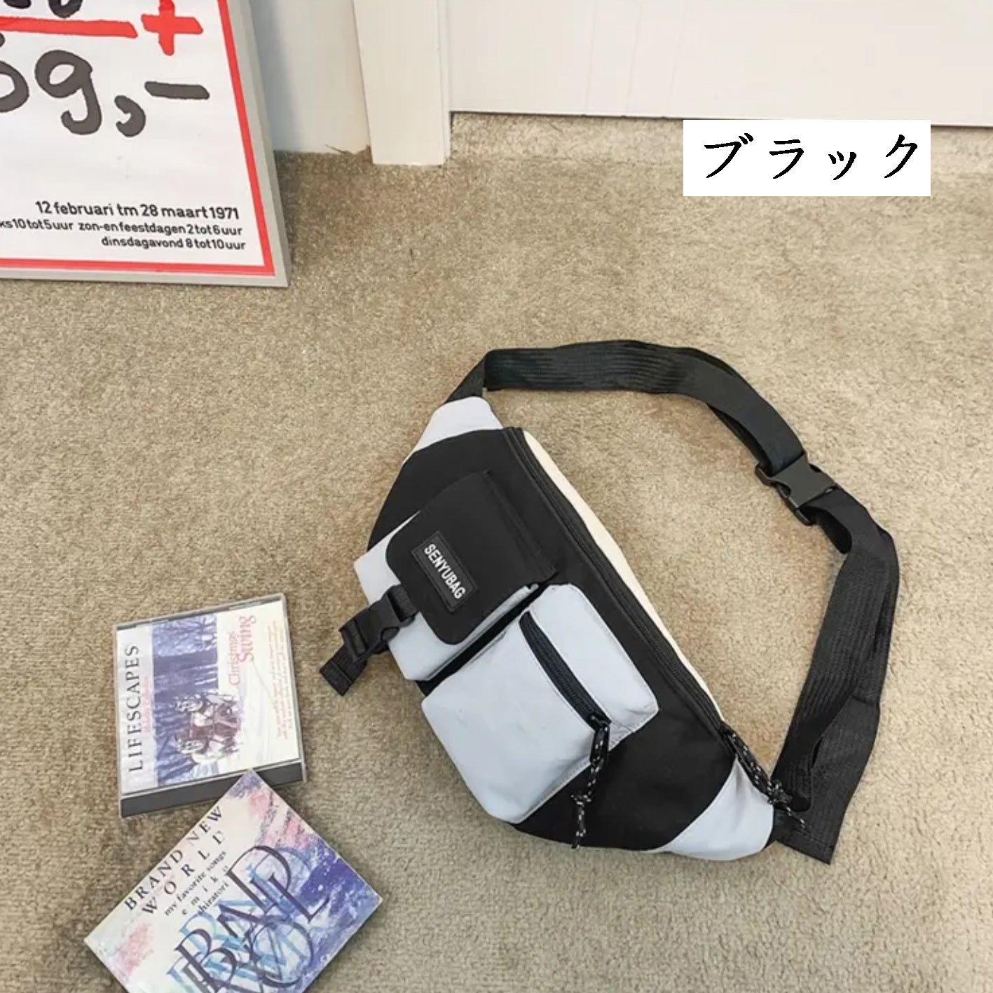 LF ウエストポーチ・ボディバッグ   斜め掛け   カップルペアバッグ 大容量