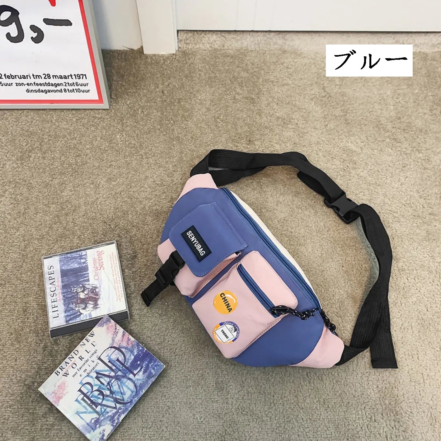 LF ウエストポーチ・ボディバッグ   斜め掛け   カップルペアバッグ 大容量