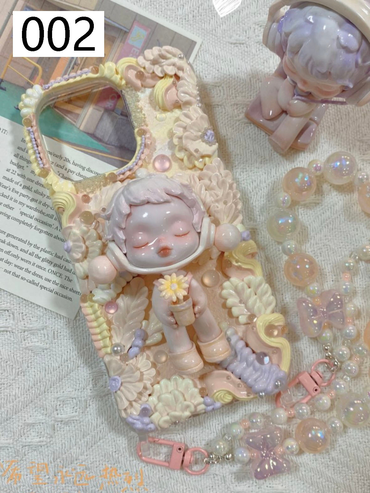 OL 3D立体ハンドペイント  ホイップ携帯ケース  かわいい ブラインドボックス 完成品