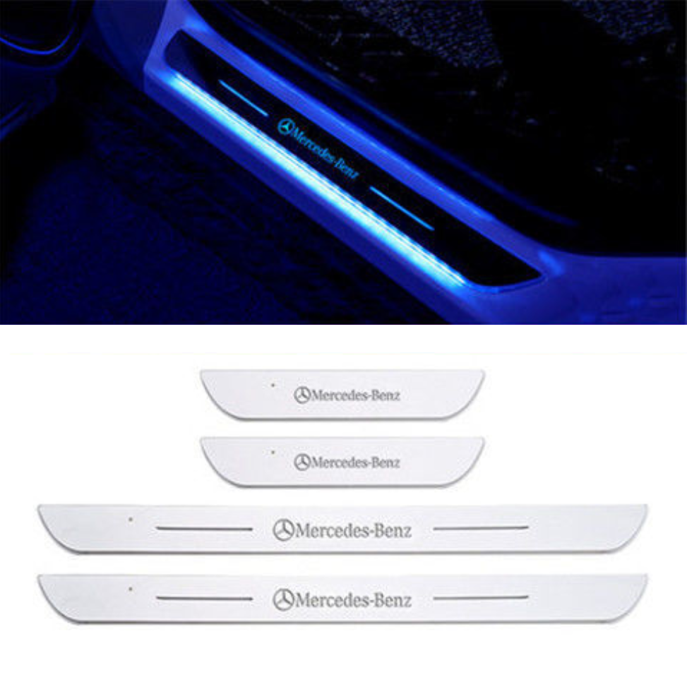 XYW  車載用アンビエントライト  フロントドア リヤドア ライト  ワイヤレスセンサーLEDライト【七彩流光/多色切り替え】